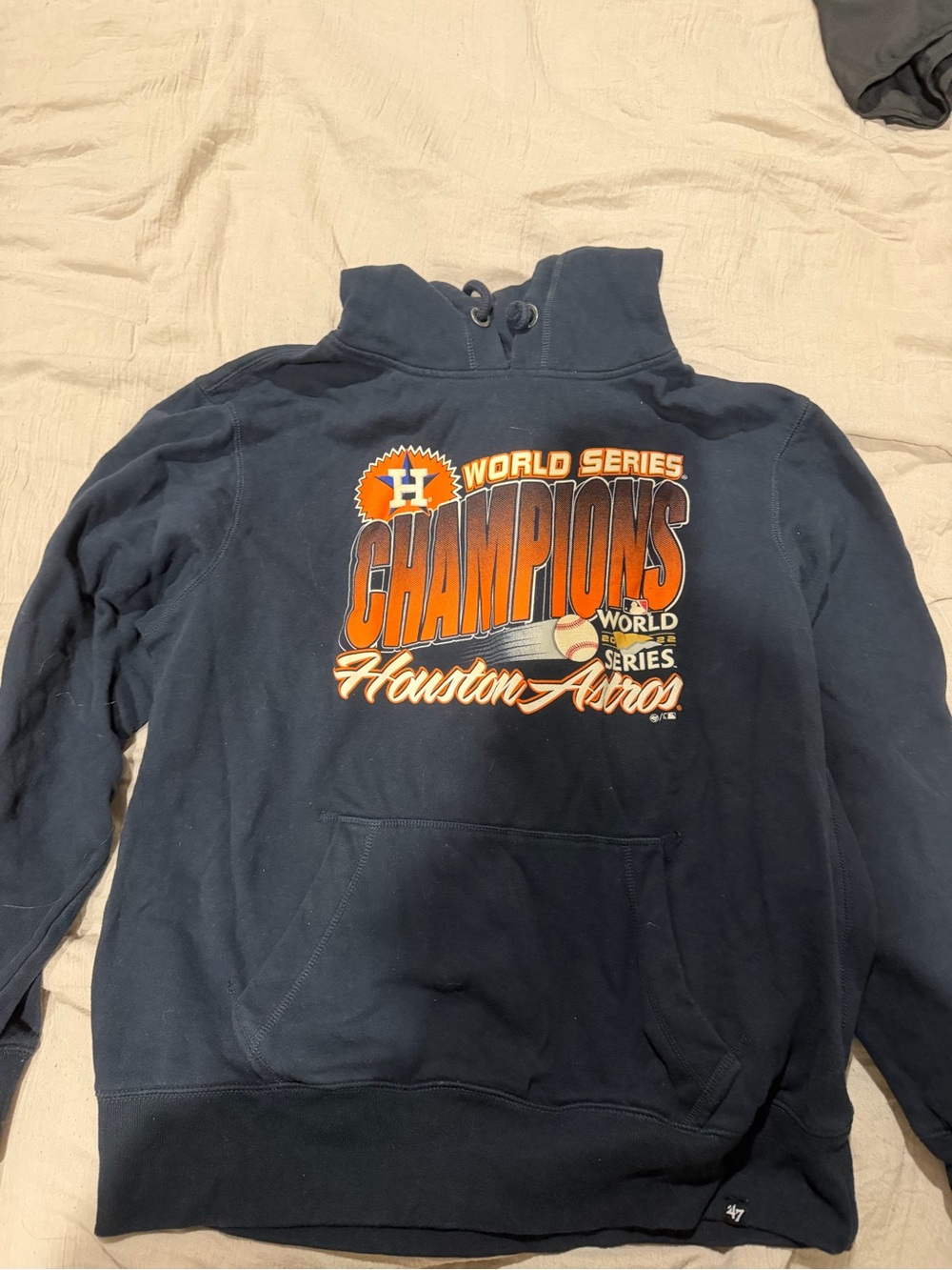47 Navy and Orange Houston Astros World Series Champions Hoodie